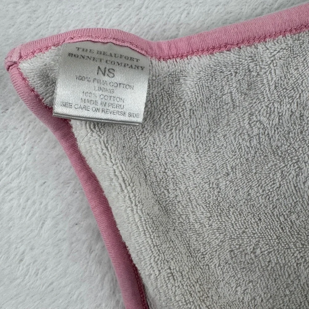The Beaufort Bonnet Company Bath Towel‎ NS Blue Pink Beach Print Pima
